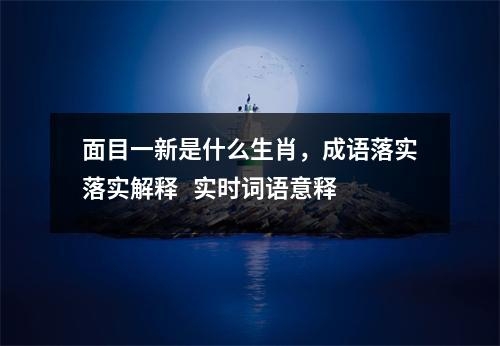 面目一新是什么生肖，成语落实落实解释   实时词语意释